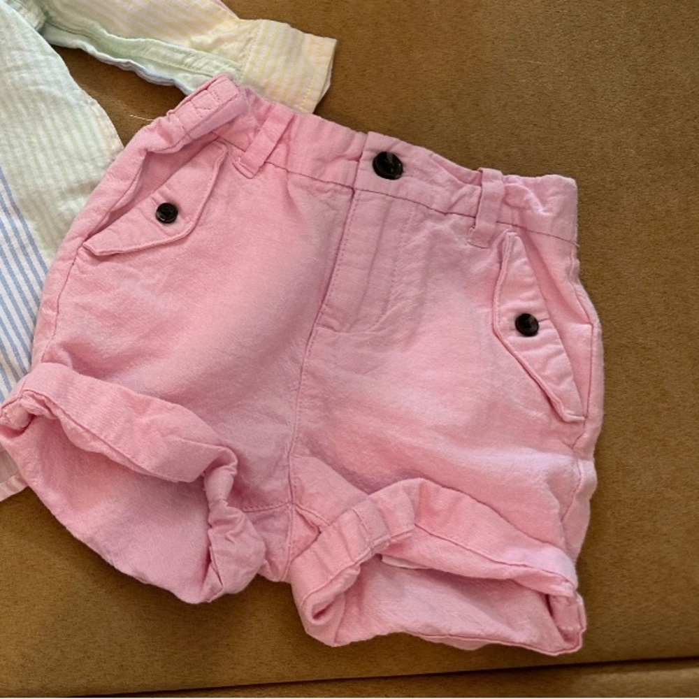 Janie and Jack infant linen shorts. 6-12M
